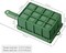 4 Pieces Floral Foam Cage Floral Foam for Fresh Flower Arrangement with Handle Rectangle Foam Blocks for Wedding Party Artificial Fresh Flowers, 12.4 x 3.35 x 5.12 Inch, Green